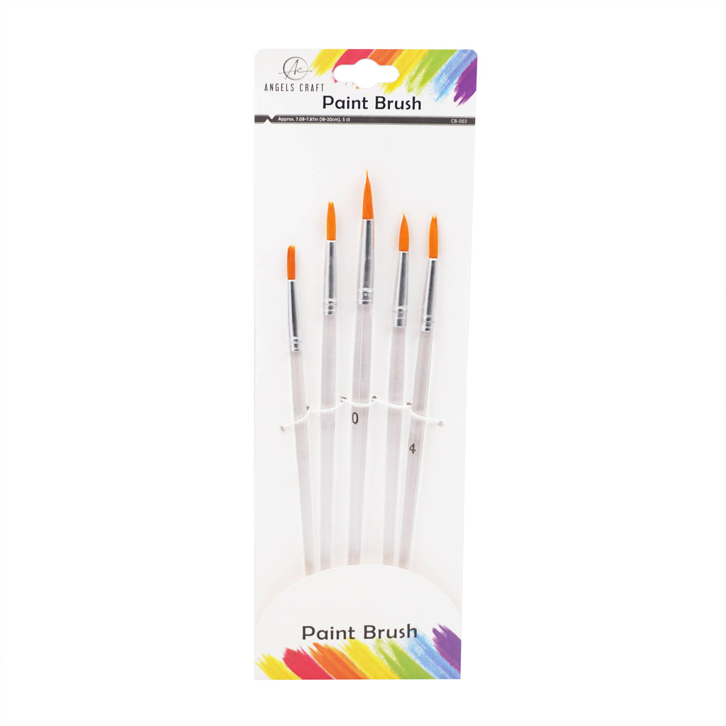Paint Brush Set, 5 Brushes, Choose from 6 Styles