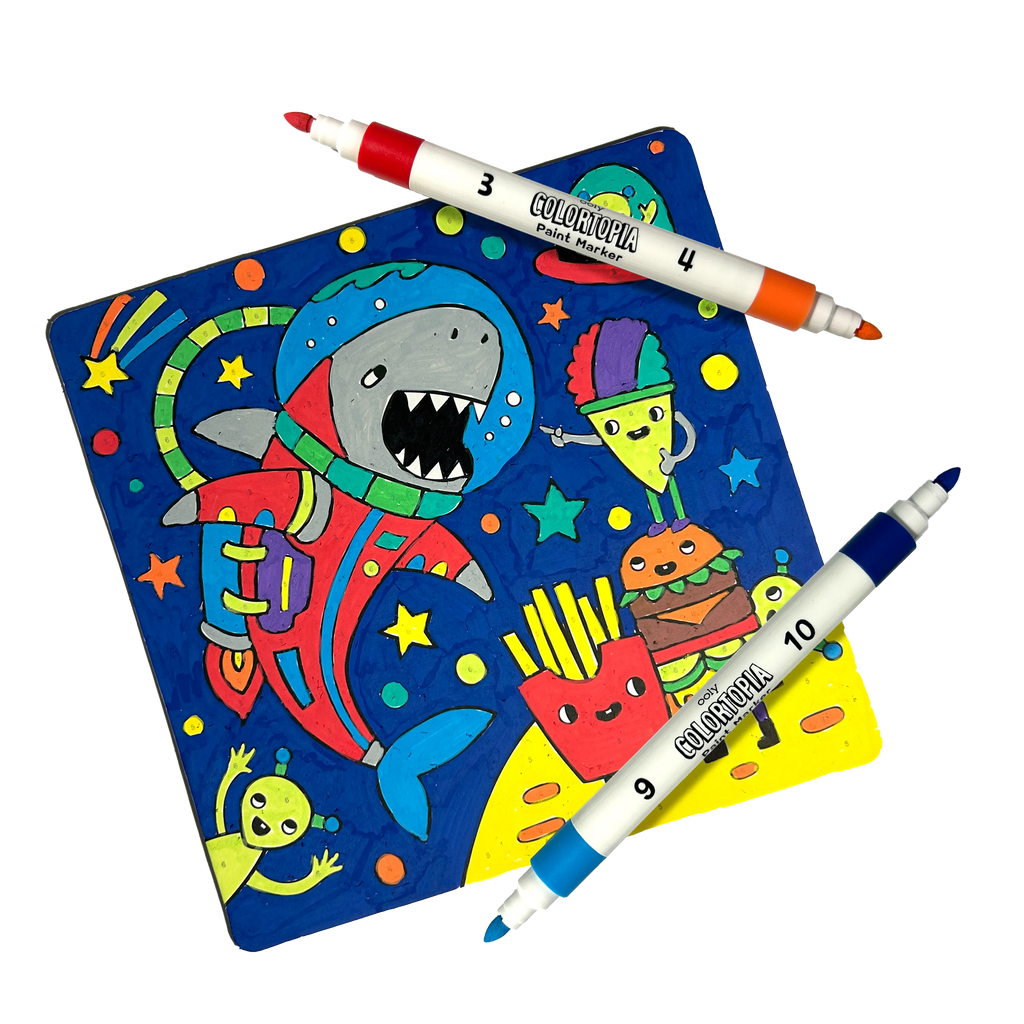 Colortopia: Paint Marker By Number Kit - Epic Adventures (8 PC Set)
