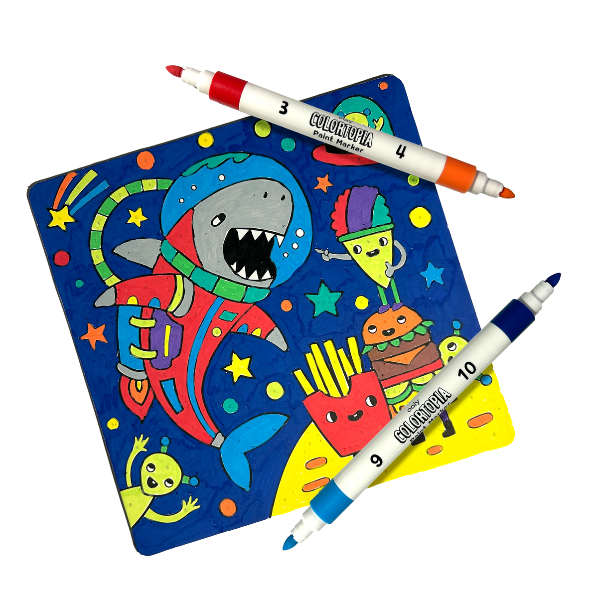 Colortopia: Paint Marker By Number Kit - Epic Adventures (8 PC Set)