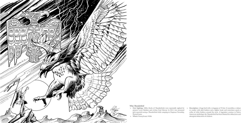 Cryptid Creatures Coloring Book by