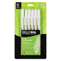 GELLY ROLL MED POINT WHITE 6PK