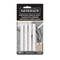 GENERAL CHARCOAL WHITE STICKS 4/PK