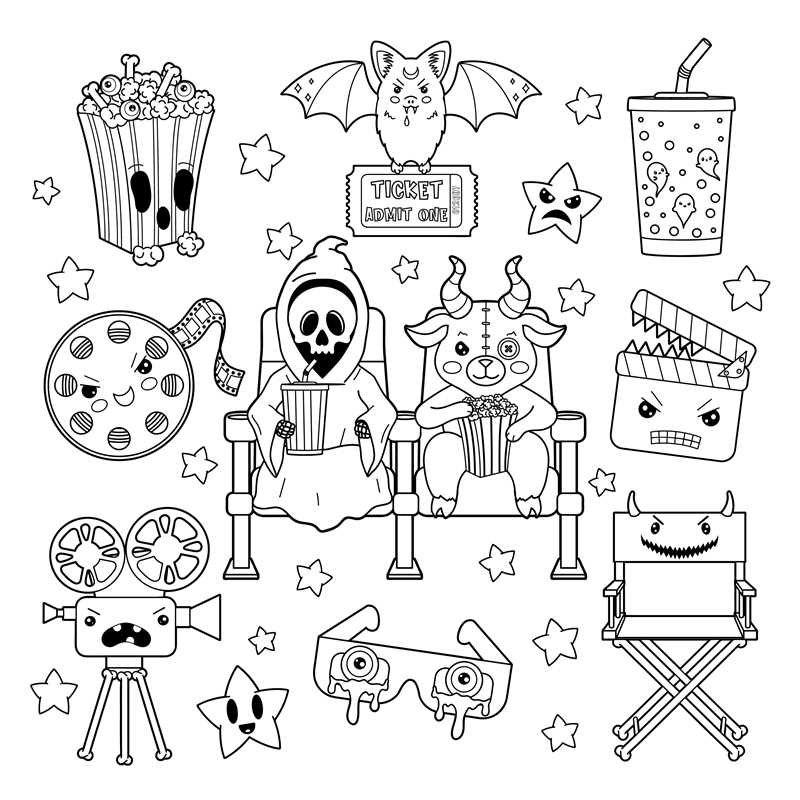 Creepy Cute Goth Coloring Book by