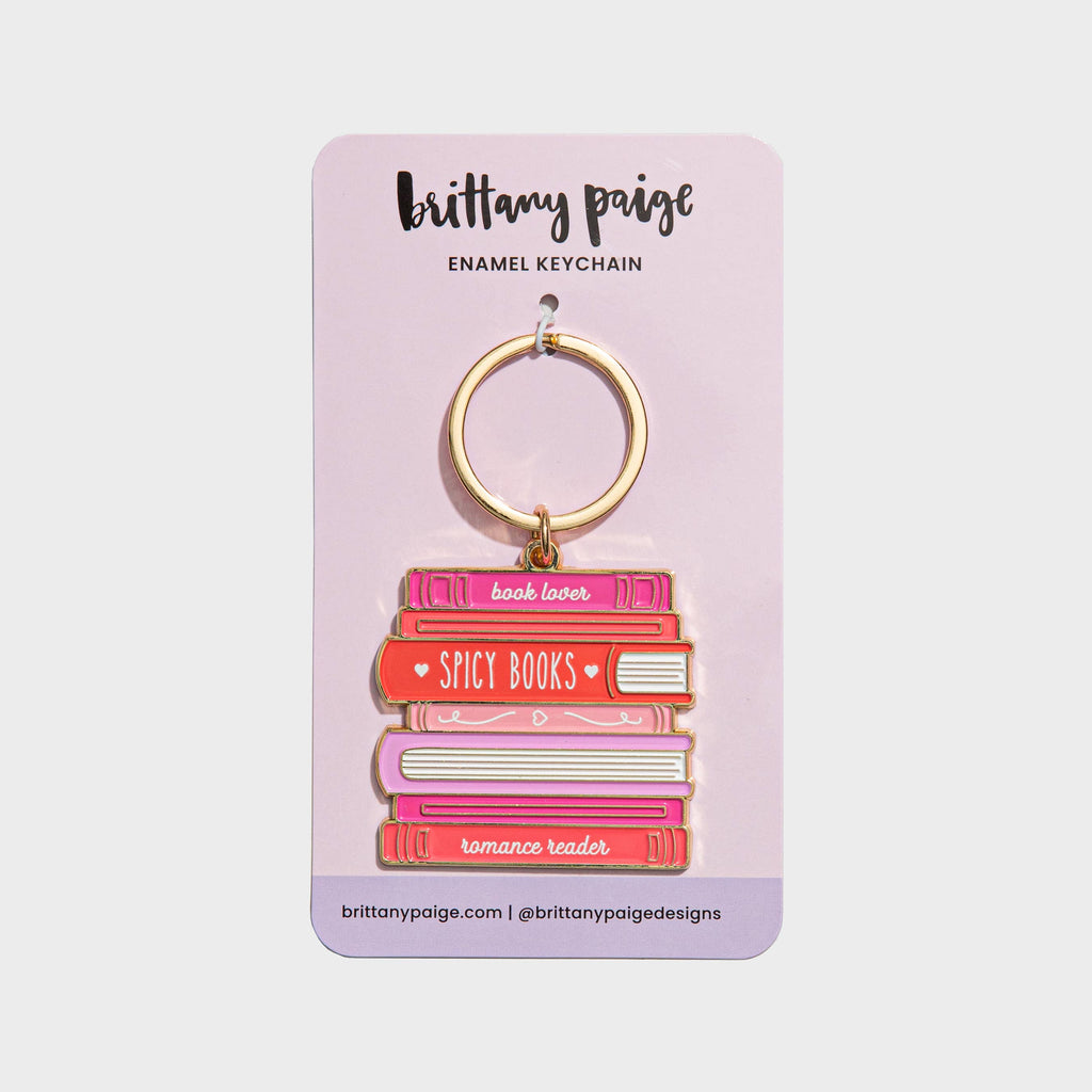 Spicy Romance Books Enamel Keychain Bag Charm