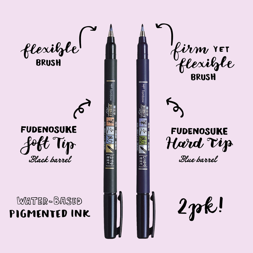 Fudenosuke Calligraphy Brush Pens - 2-Pack