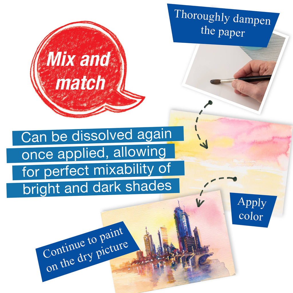 Watercolor Paint, Set of 12 Paint Tubes for Artists
