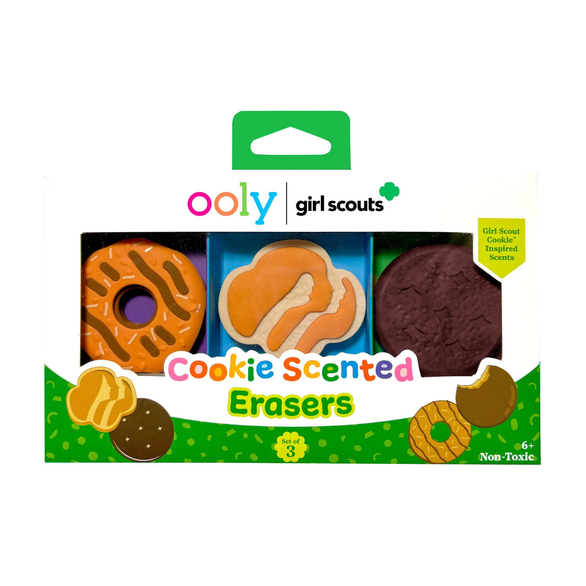 OOLY x Girl Scouts Cookie Scented Erasers - Set of 3