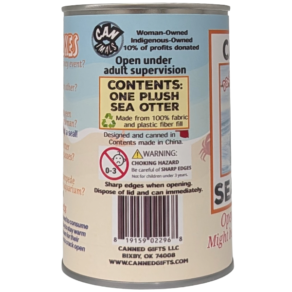 Dave the Canned Sea Otter - Eco-Friendly and Recycled Gift