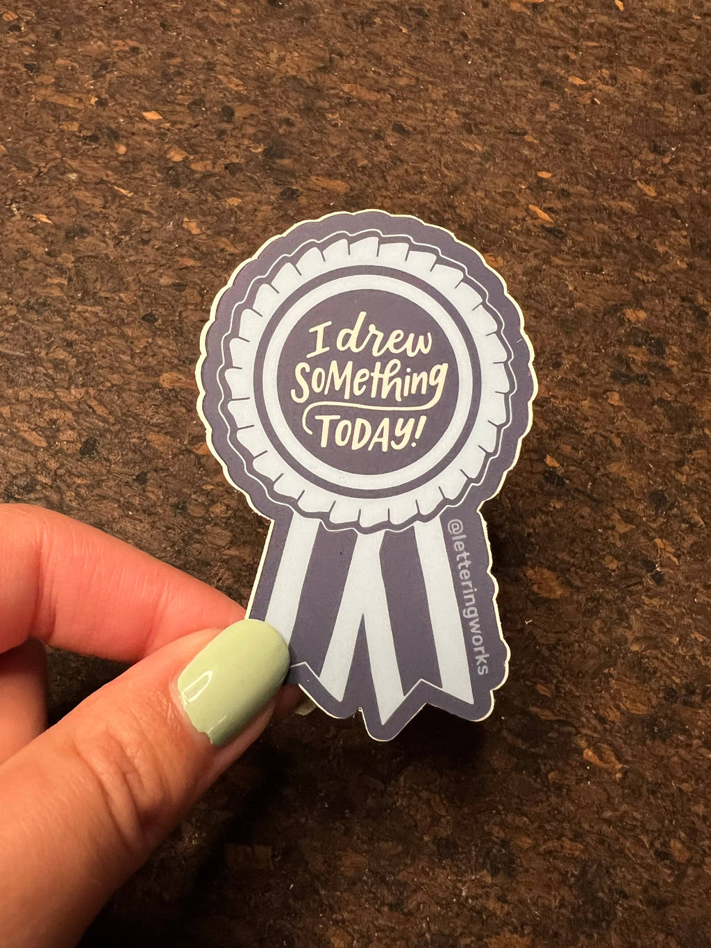 I Drew Something Today Ribbon Artist Vinyl Sticker
