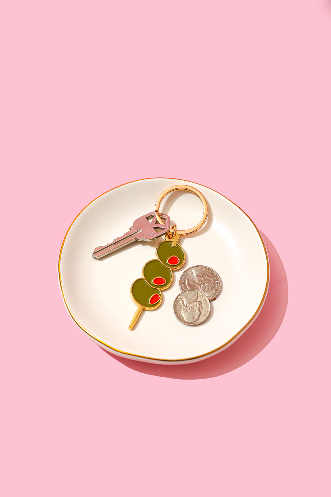 Olives Enamel Keychain Bag Charm
