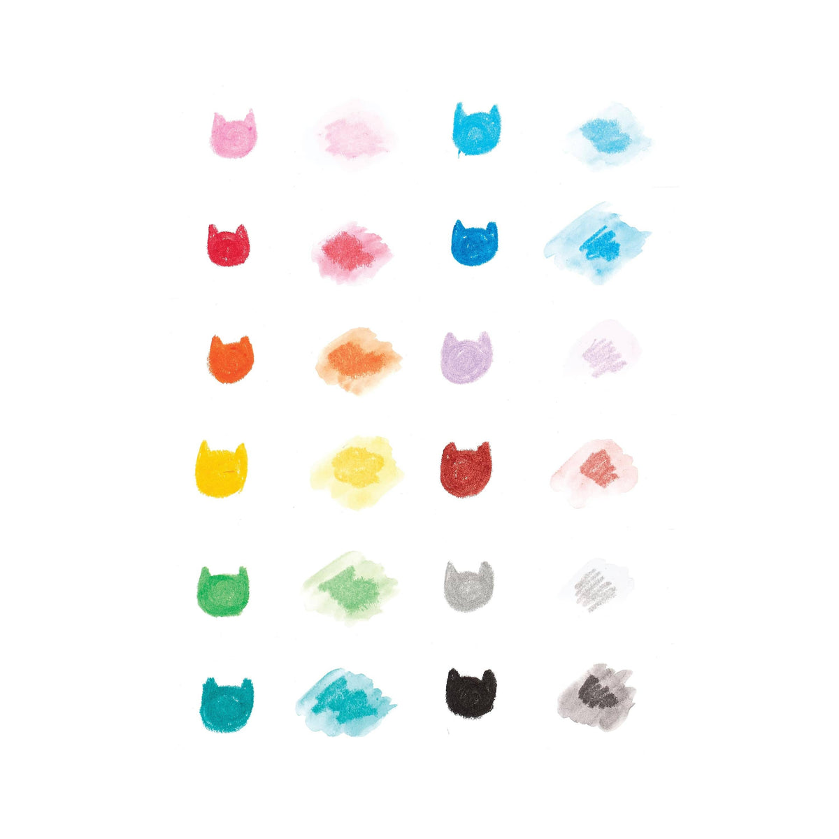 Cat Parade Twist-Up Watercolor Gel Crayons - Set of 12