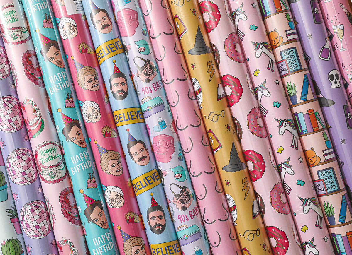 Book Store Reading Wrapping Paper Roll