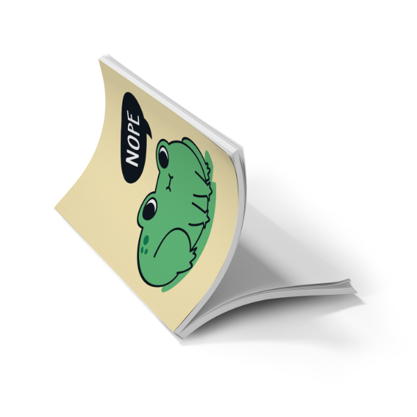 Nope Frog  Soft Touch Classic Layflat Notebook LFC1808L
