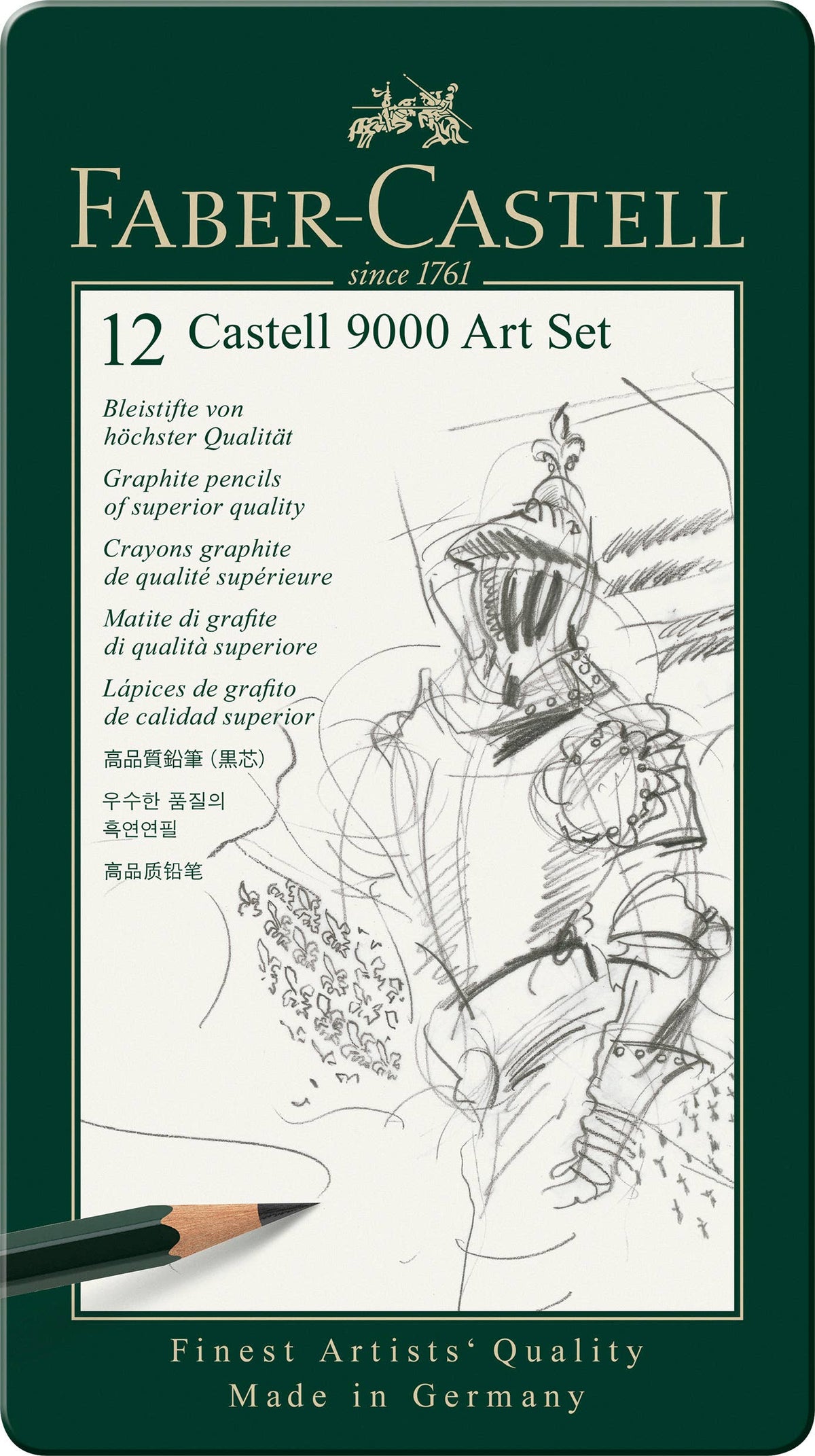 Castell 9000 Graphite Pencils, Art Set - Tin of 12