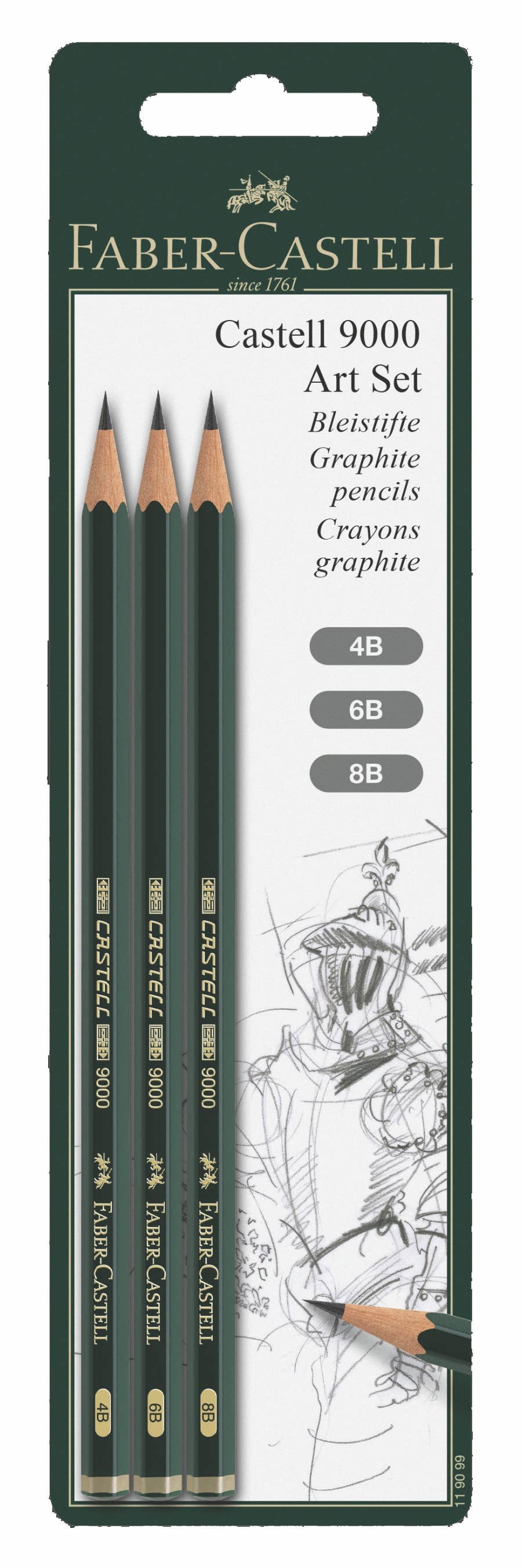Castell 9000 3 Count Graphite Pencil Art Set