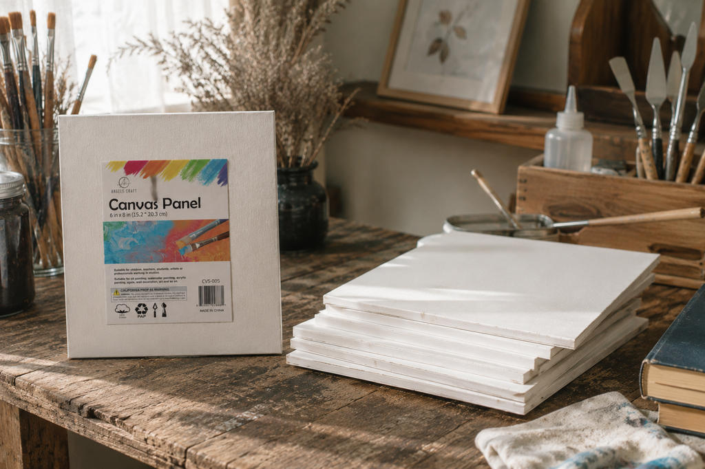 Primed Cotton Canvas Panels for Acrylic & Oil Paint