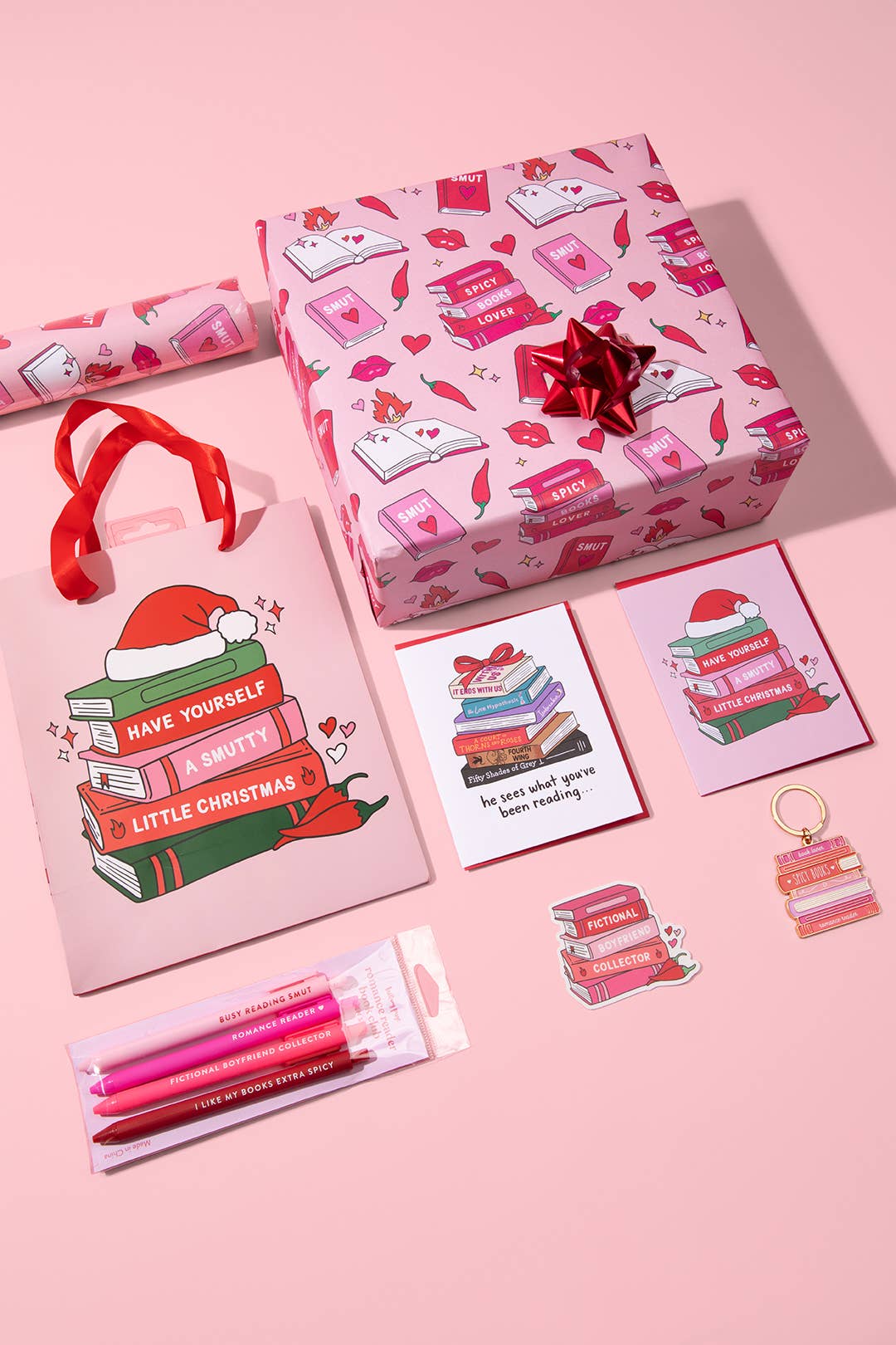 Spicy Romance Books Enamel Keychain Bag Charm
