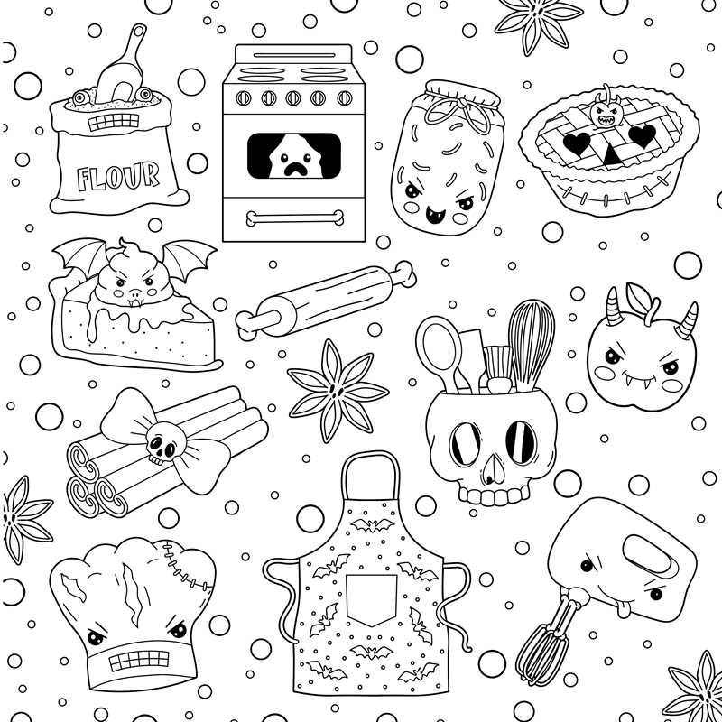Creepy Cute Goth Coloring Book by
