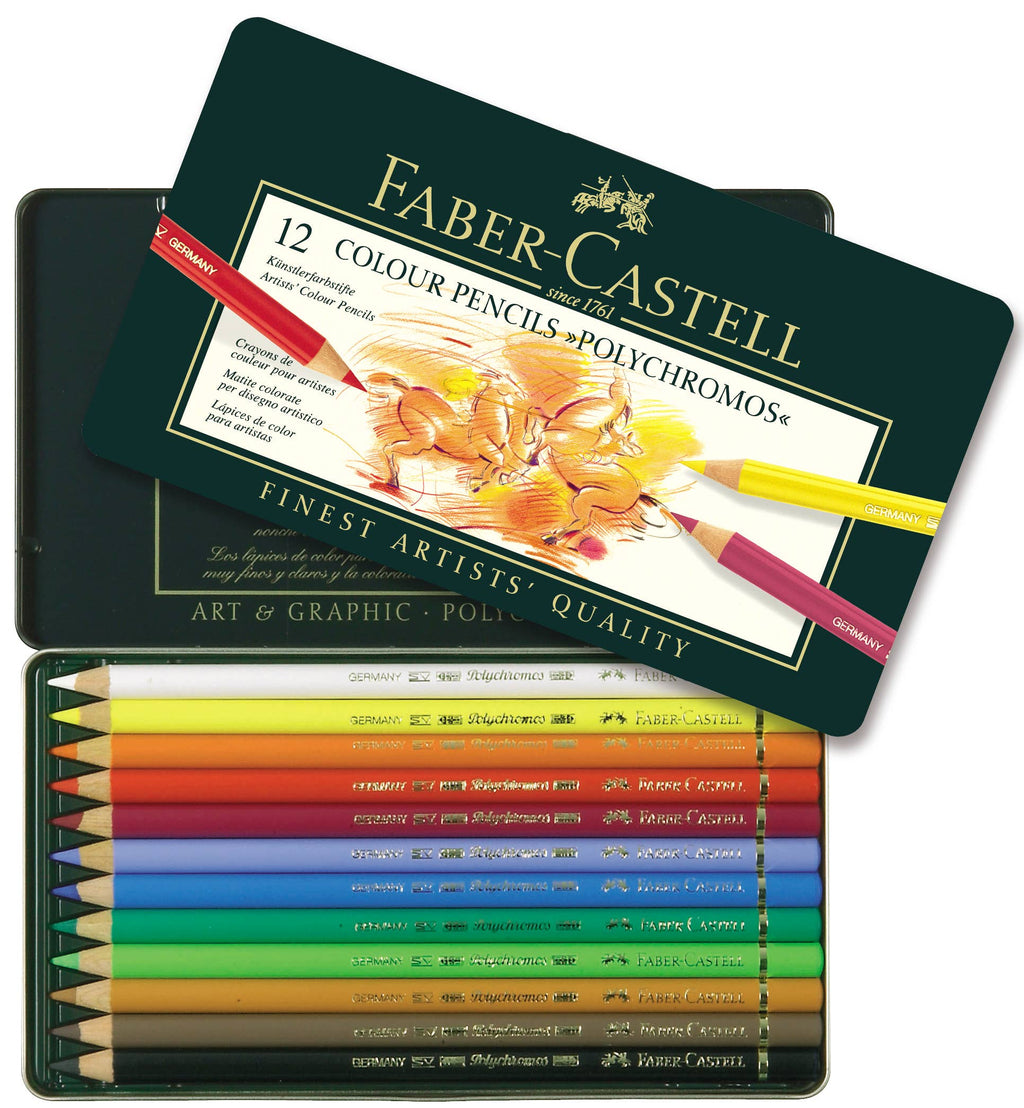 Polychromos Artists' Color Pencils, Tin of 12