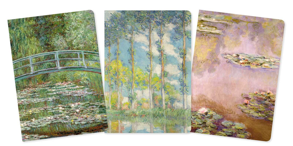 Claude Monet Set of 3 Standard Notebooks by