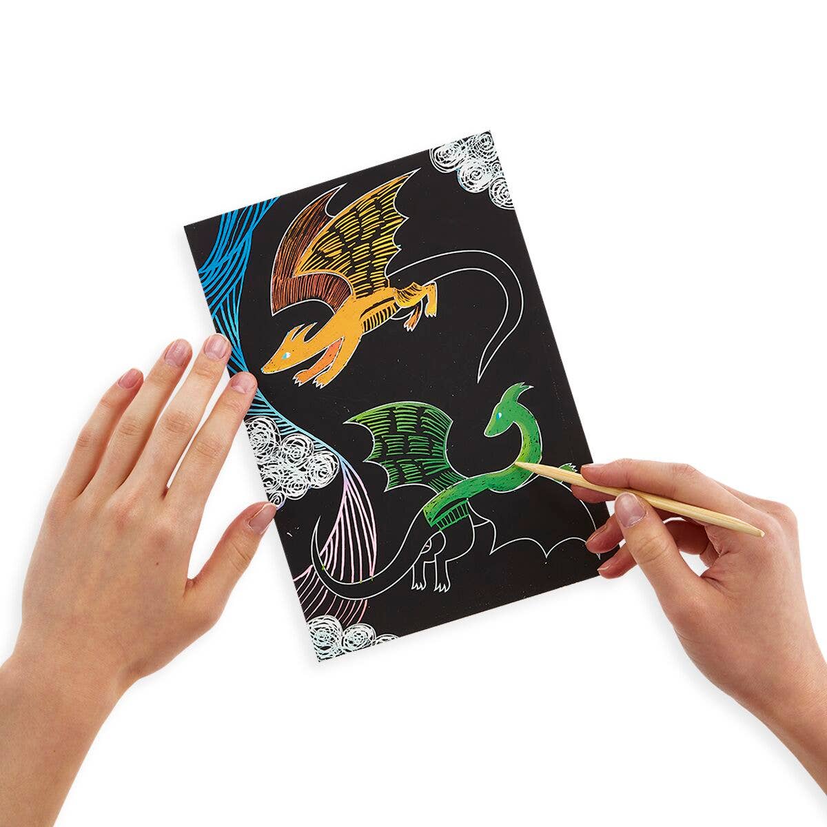 Scratch & Scribble Scratch Art Kit - Fantastic Dragons
