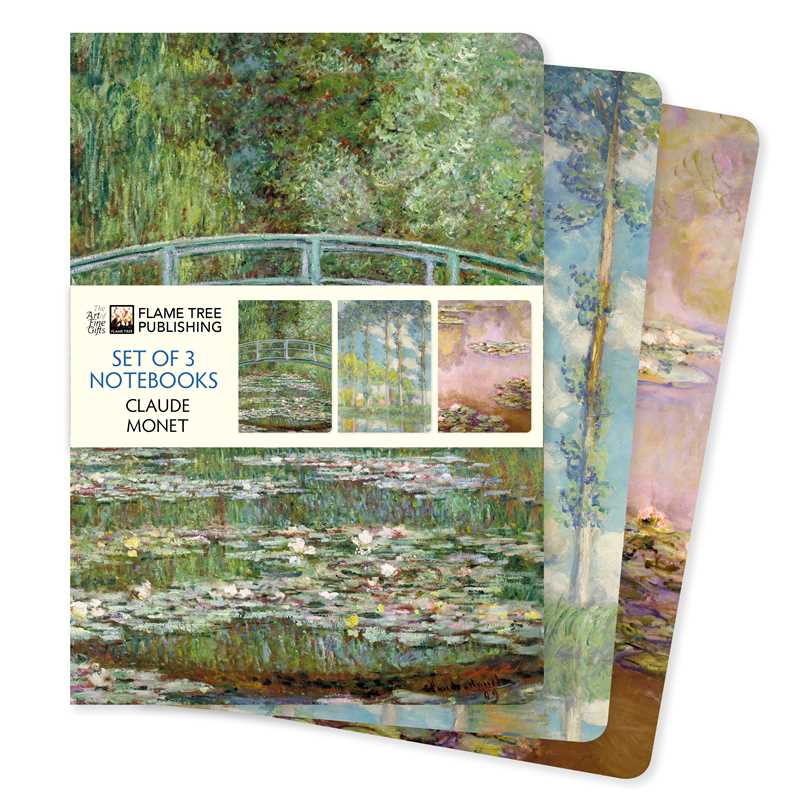 Claude Monet Set of 3 Standard Notebooks by