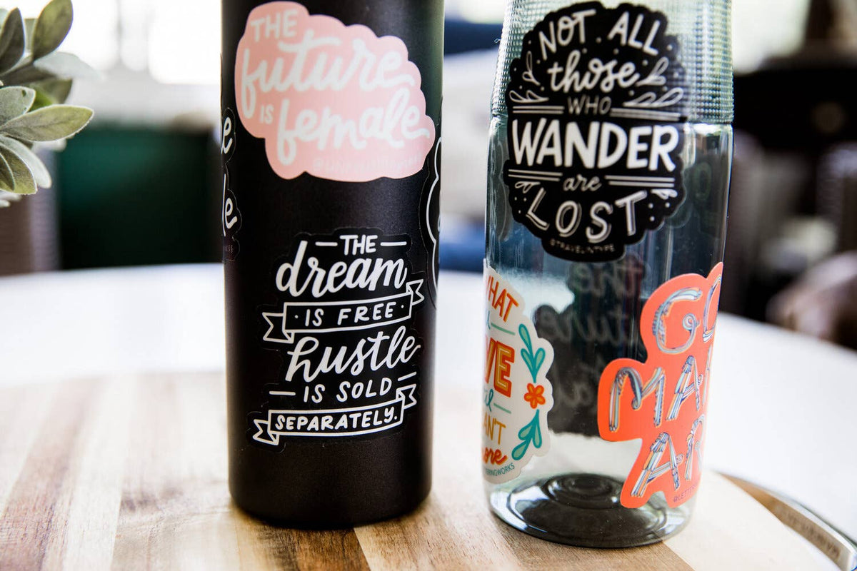 Go Make Art Funky Lettering Vinyl Sticker