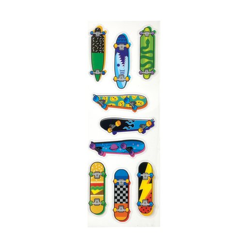 Stickiville Stickers: Skateboards - Skinny (2 Sheets)