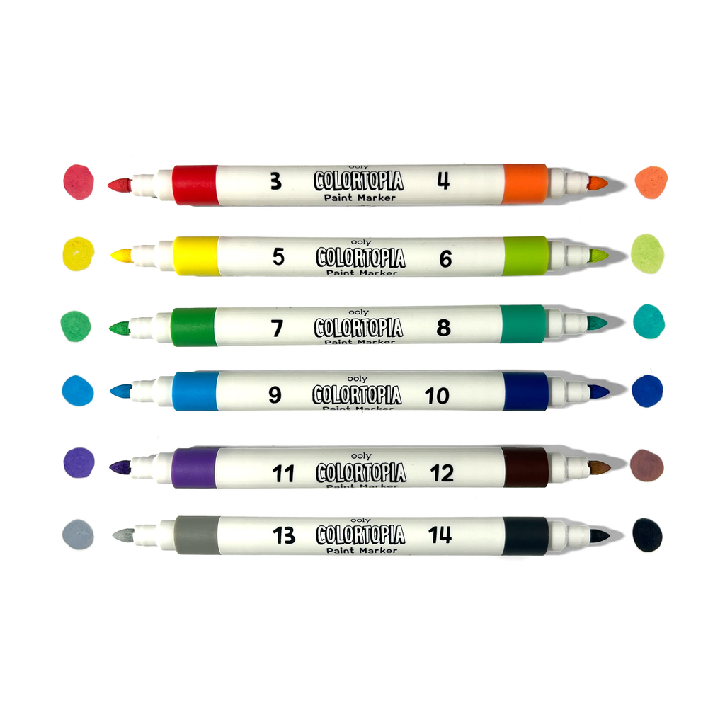 Colortopia: Paint Marker By Number Kit - Epic Adventures (8 PC Set)