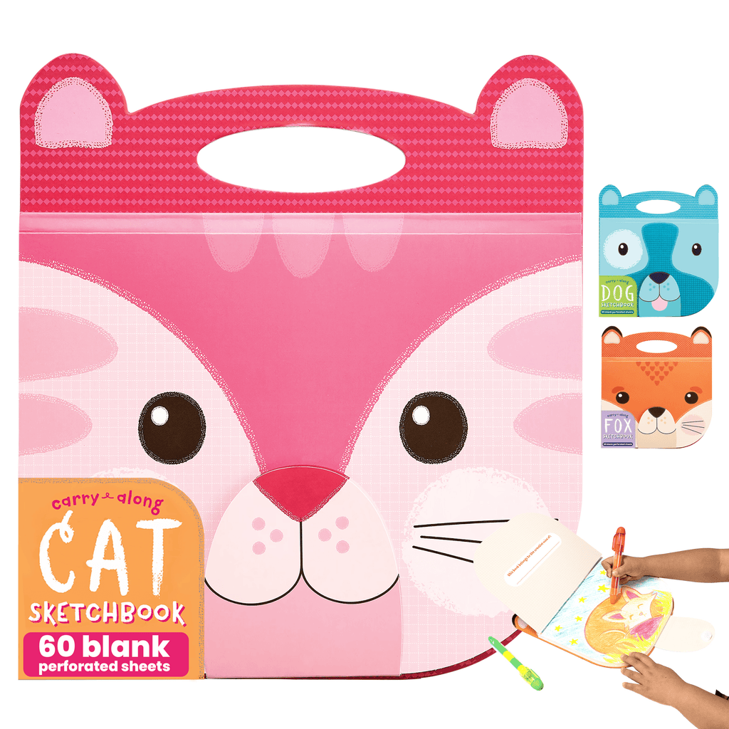 Carry Along Cat Sketchbook 9" x 7" - 60 Sheets
