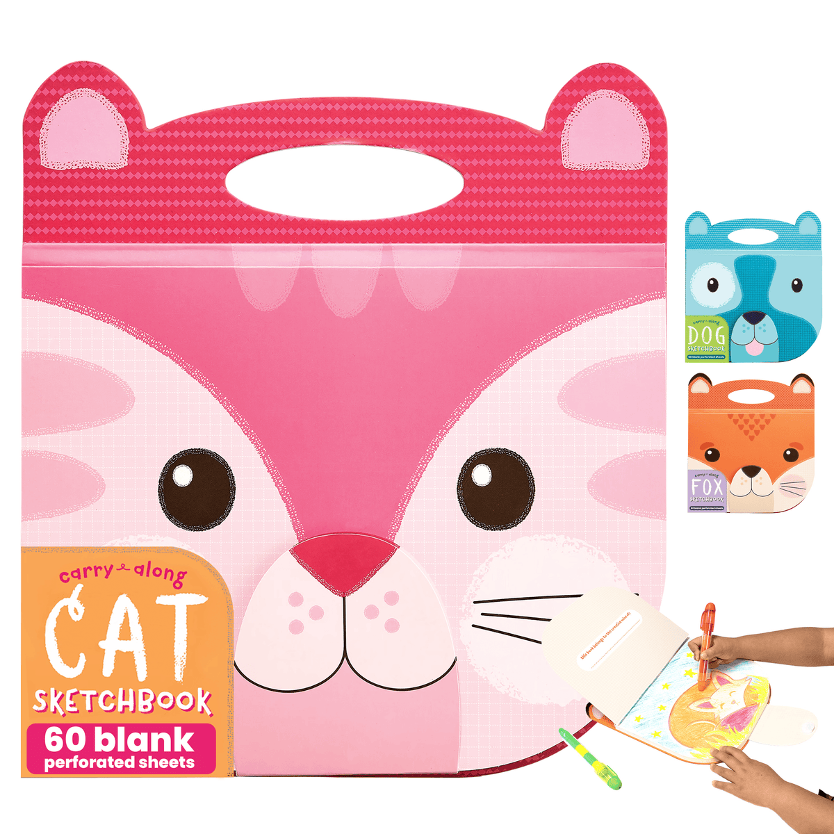 Carry Along Cat Sketchbook 9" x 7" - 60 Sheets