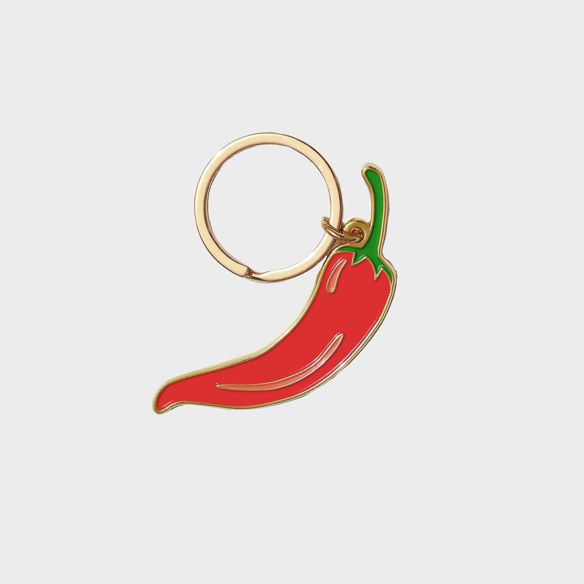 Chili Pepper Enamel Keychain Bag Charm