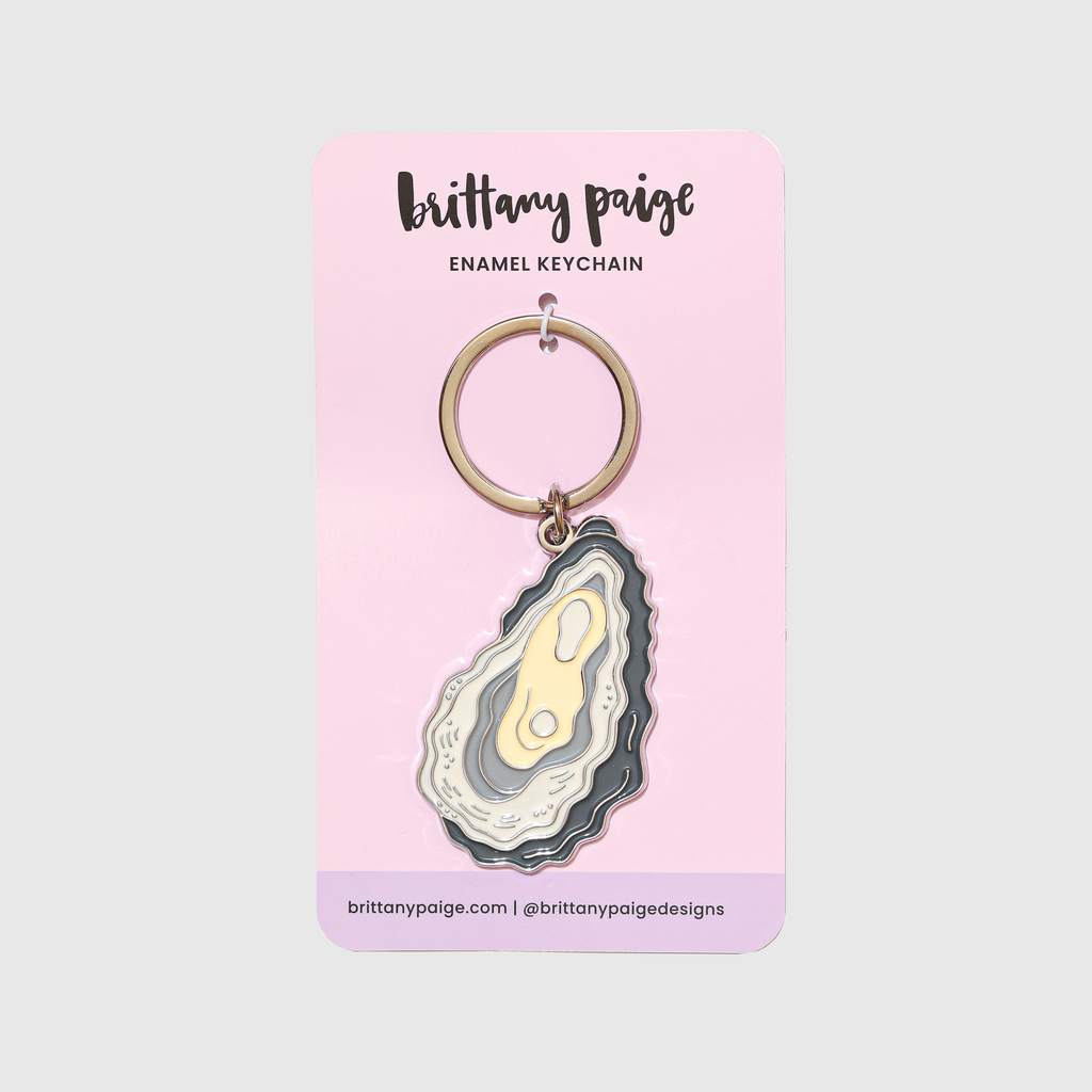 Oyster Enamel Keychain Bag Charm
