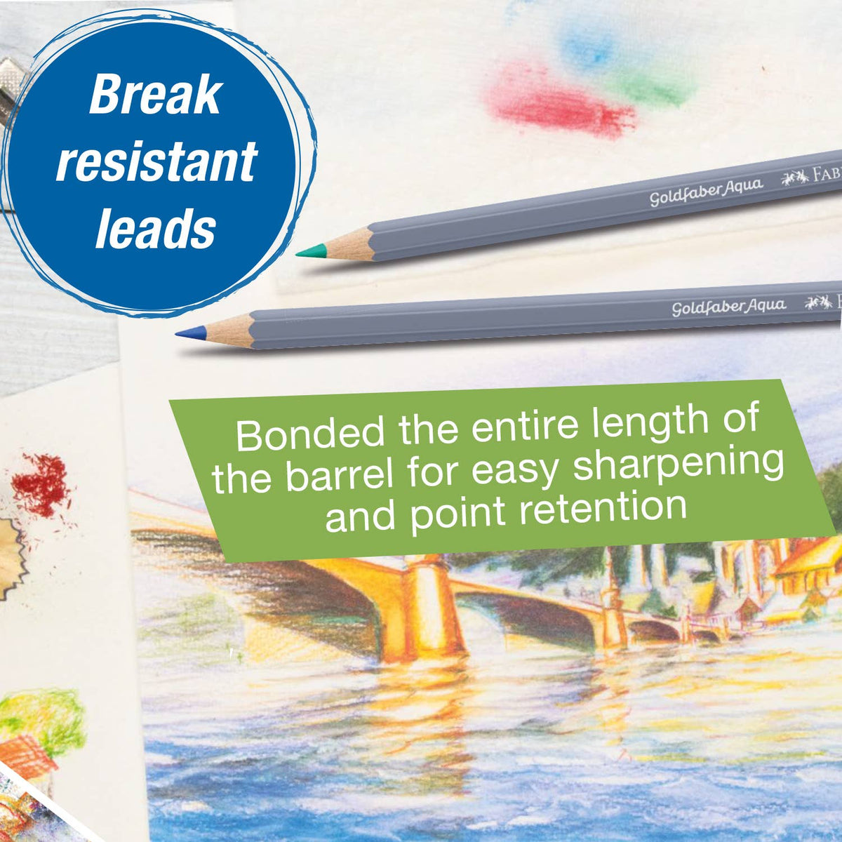 Goldfaber Aqua Watercolor Pencils, Box of 12 Skin Tones