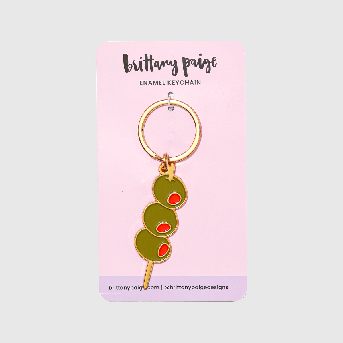 Olives Enamel Keychain Bag Charm