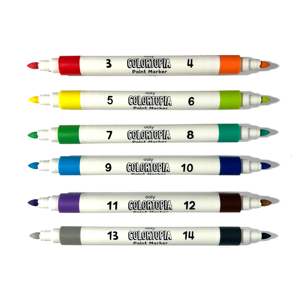 Colortopia: Paint Marker By Number Kit - Epic Adventures (8 PC Set)
